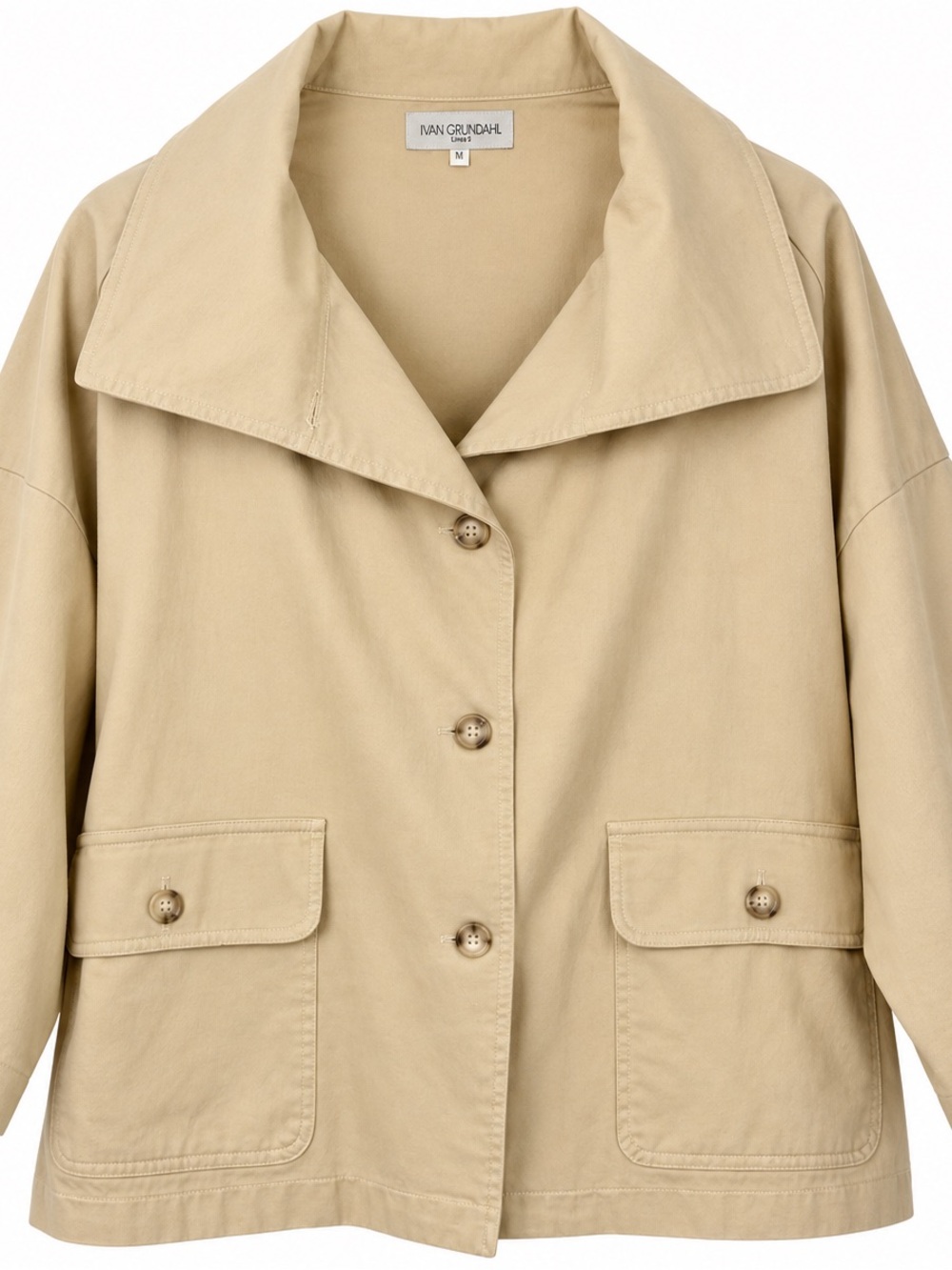 Ivan Grundahl Linea 5 Oversized Cotton Jacket Beige M